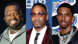   50 Cent Clowns Stevie J Over Shirtless Support Of Diddy's Son King Combs