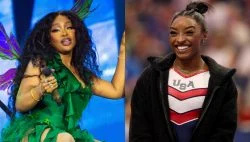   SZA, 올림픽 선수 Simone Biles와의 '꿈의' 만남에서 체조 기술 과시