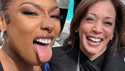   Megan Thee Stallion vastaa'Fake' Outrage Over Appearance At Kamala Harris Rally