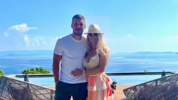 Lukas Podolski und Monika Puchalski