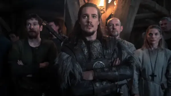 Gerard Kearns, Alexander Dreymon, Ian Hart und Eva Birthistle